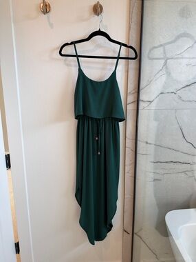 Forest Green Spaghetti Strap Maxi Dress